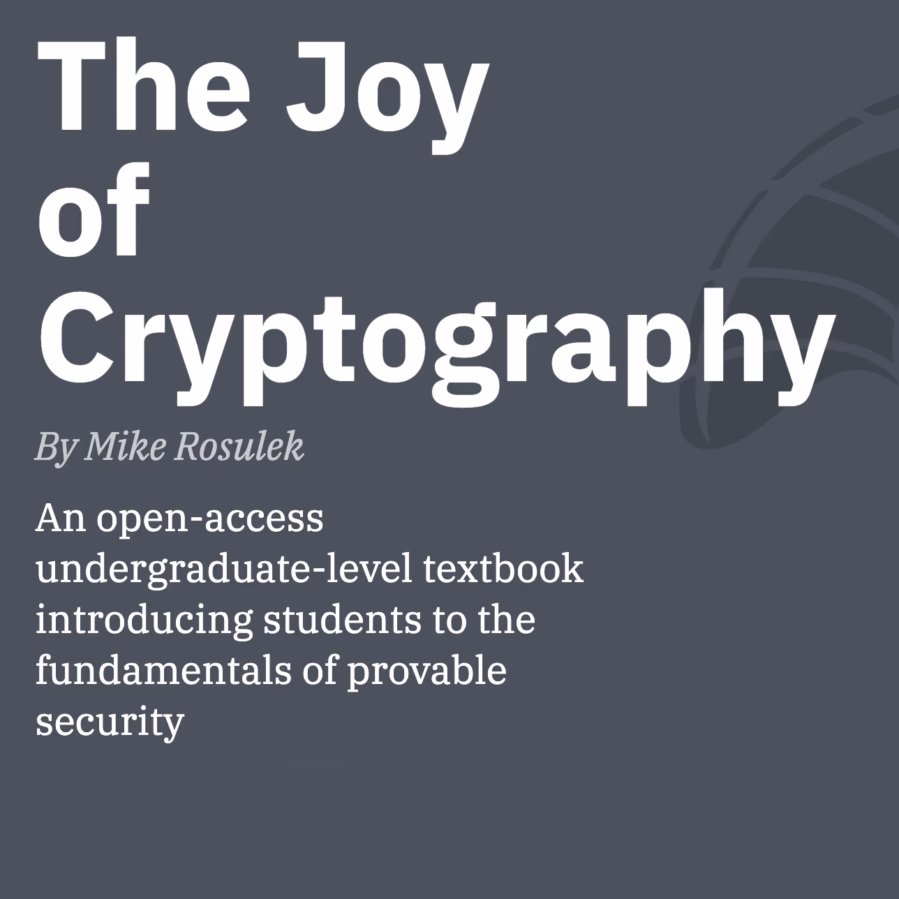 The Joy of Cryptography book cover
